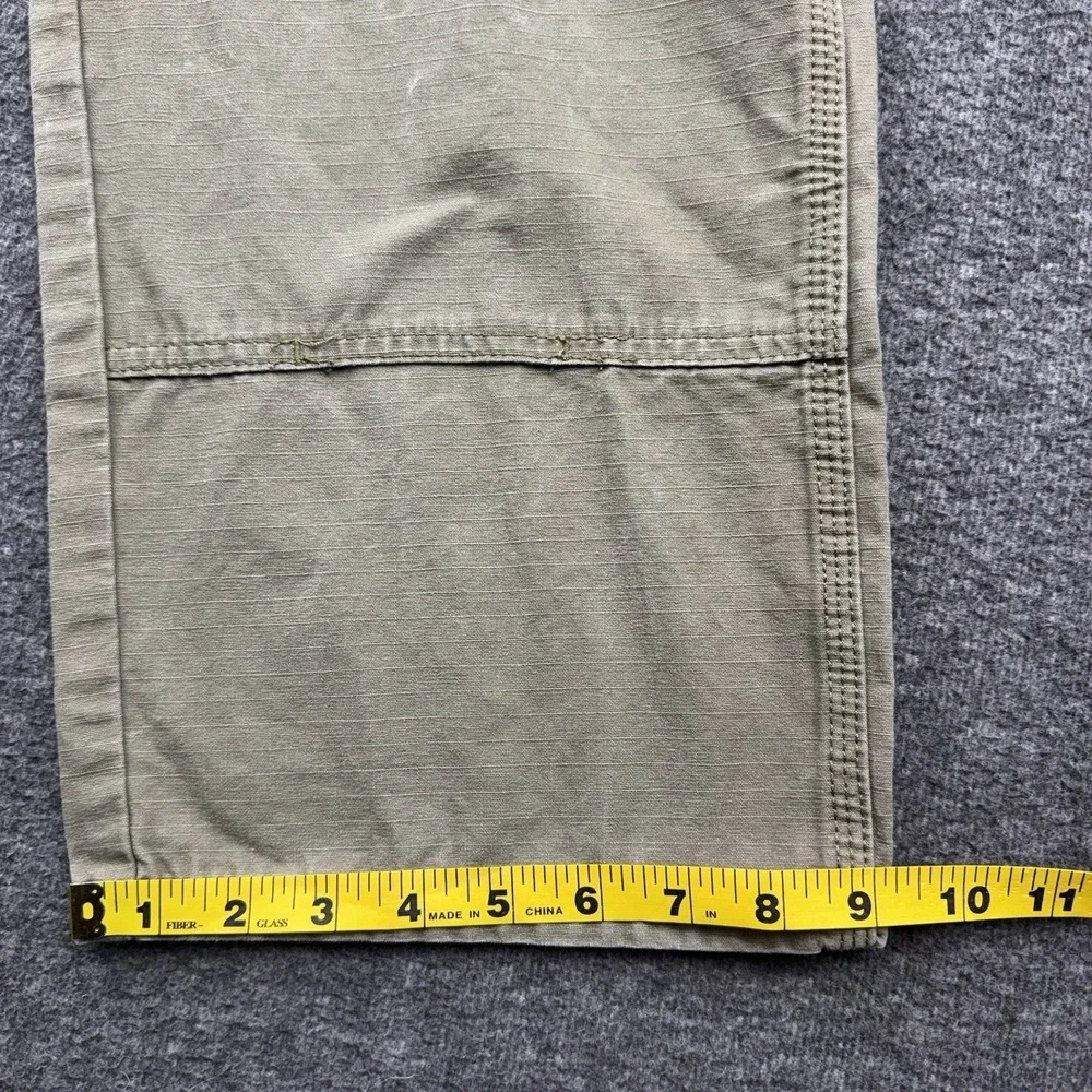 Wrangler Riggs Canvas Double Knee Cargo‎ Pants Green Carpenter Men's 38x30 Work
